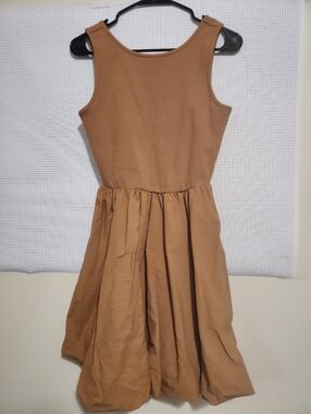 NWT Steve Madden Ribbed Tank Bubble Dress in Camel